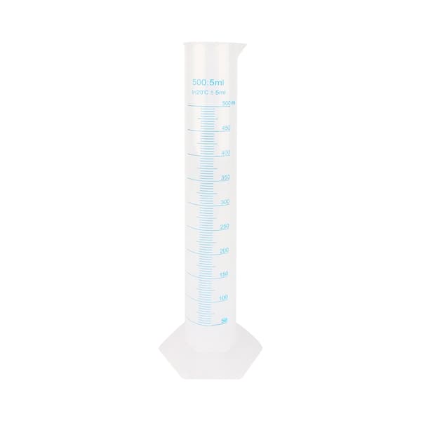500 ml Plast Gradert Målesylinder for Laboratorietesting