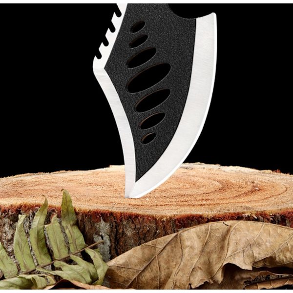 Ulkoleirintä Hiiliteräksinen karsintakirves Monikäyttöinen puusepänkirves Survival Tactical Axe Vuoripuukirves (musta),