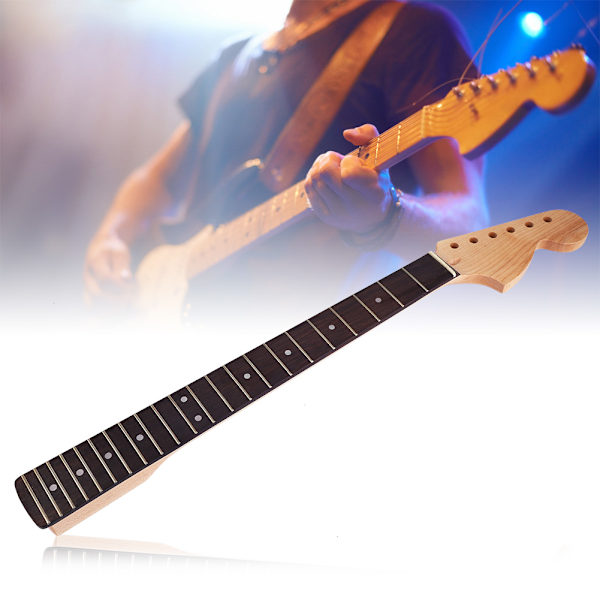 Högerhands Trä Greppbräda 22 Band Dragstång Gitarrhals Elgitarrdelar Ersättning