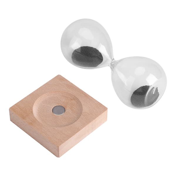 Magnetisk sandtimer timeglass trebase hjemmekontor skrivebordsdekorasjon