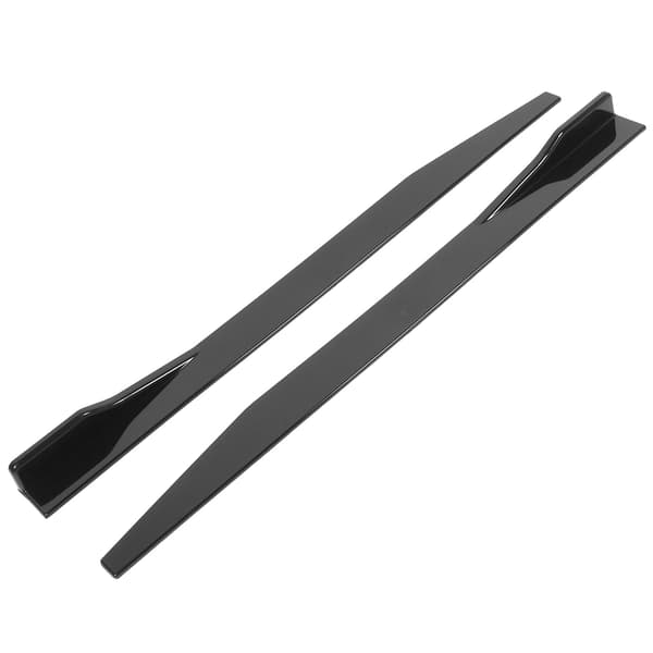 2 st Universal Bil Sidoskjol Splitter Läpp Winglet Diffuser 120cm 47.2in Glansig Svart