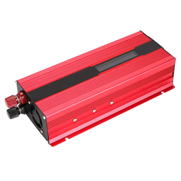 Bilsolcelleomformer 2000W med USB-lading, LCD-indikator, DC 12V til AC 220V