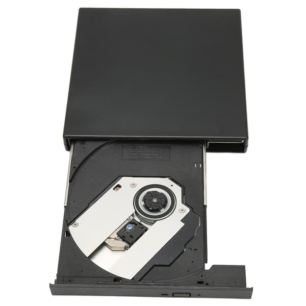 Extern DVD-enhet Ultratunn Bärbar Höghastighets VCD-brännare för Bärbara Datorer Stationär Dator Svart