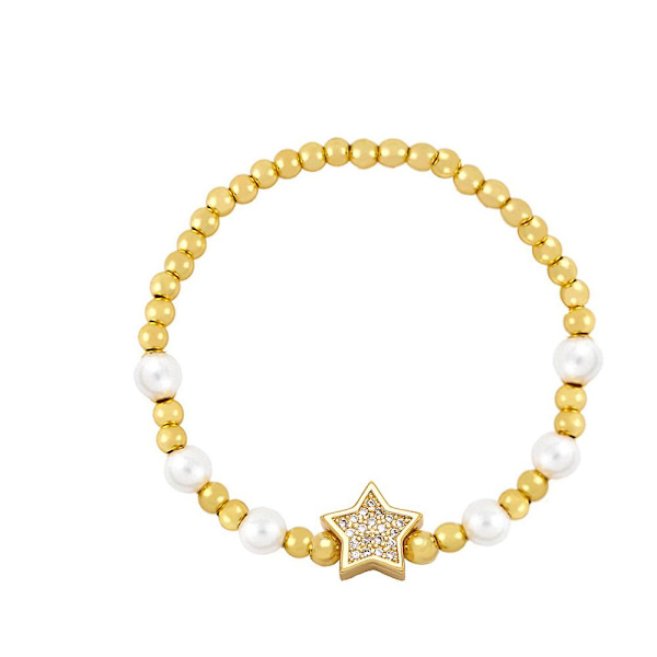 Armbånd Vintage Zircon Star Fashion smykker Ac8902 Black