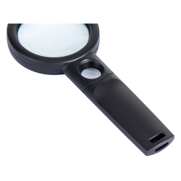 Oplyst læselup, 30X forstørrelsesglas med 12 LED-lys, håndholdt forstørrelsesglas, smykker, seniorer, visuelt im