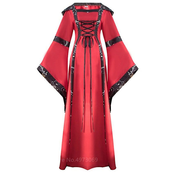 Middelalderlige kvinder Retro Cosplay kostumer Halloween M
