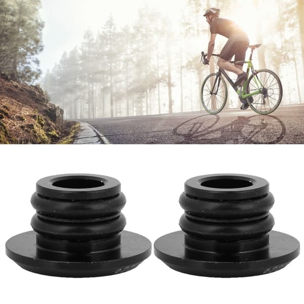 Aluminiumslegering Racercykel Styrgreb Bar End Plug Hætte Sort 1 Par