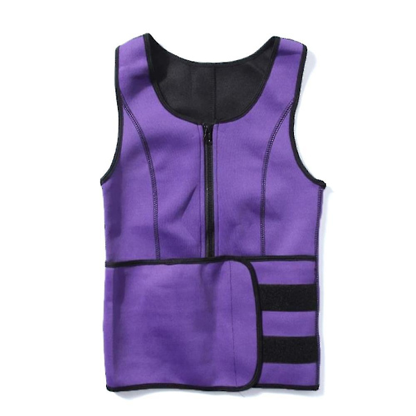 Kvinnor Midja Korsett Trainer Bälte Training Body Shaper Purple XL