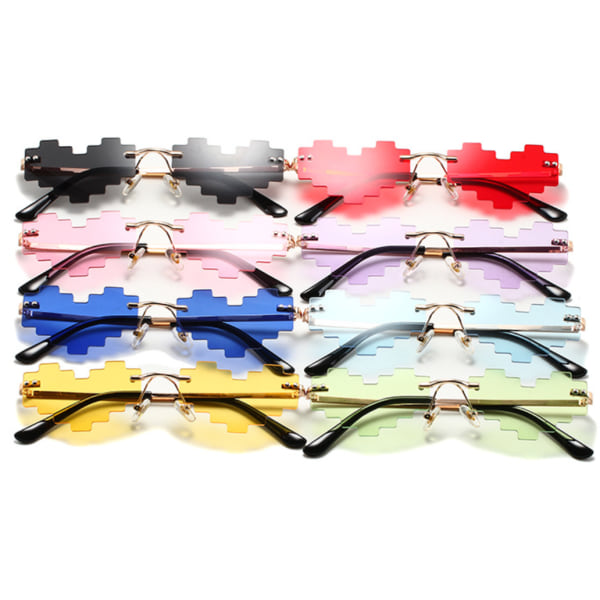 Europeisk och amerikansk stil dam UV-skydd solglasögon cut edge kärlek solglasögon (guld ram grå film),