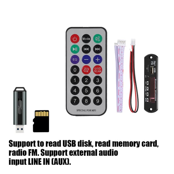 Bluetooth MP3 WMA WAV APE Lossless Music Decoder Board FM Radio USB Disk Reader