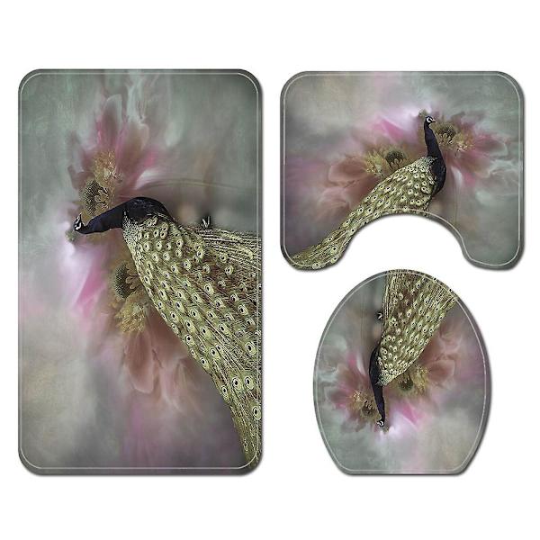 4pac Animal Print Toalett Golvmatta Badrum Anti-Slip