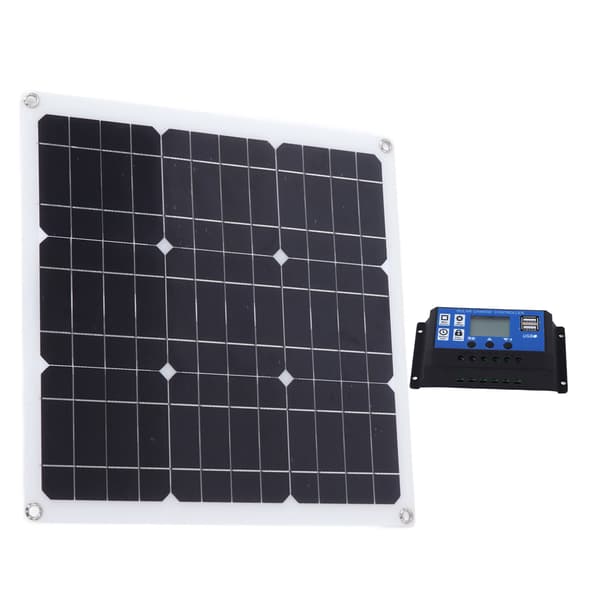 30W Solcellepanelsett Dobbel USB DC-utgang 100A Kontroller for Bil Båt Batteri