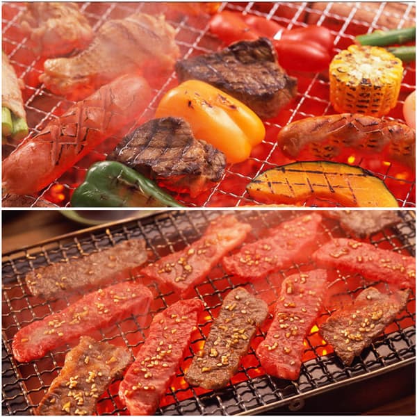BBQ Grillnet i rustfrit stål, multifunktionelt grillrist til bagning og picnic