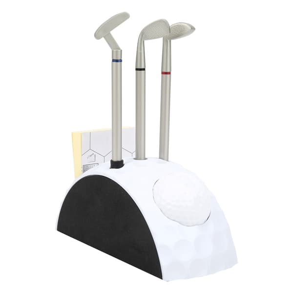 Pöytämallinen golf-putterikynäteline 3 kynällä