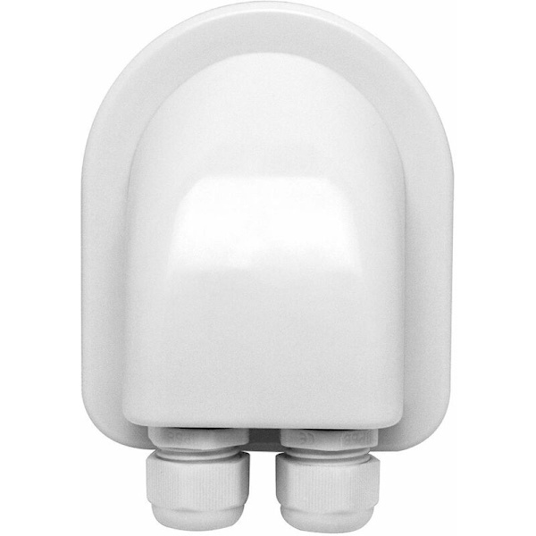 2kpl kattoläpivienti IP68 vedenpitävä aurinkokaapeliläpivienti, kaksinkertainen säänkestävä kaapelin läpivientirasia, asuntovaunun ja veneen ABS-kaapelin läpivienti, valkoinen，