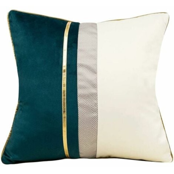 Stribet Patchwork Velvet Pudebetræk Sofa Stue Soveværelse Bil