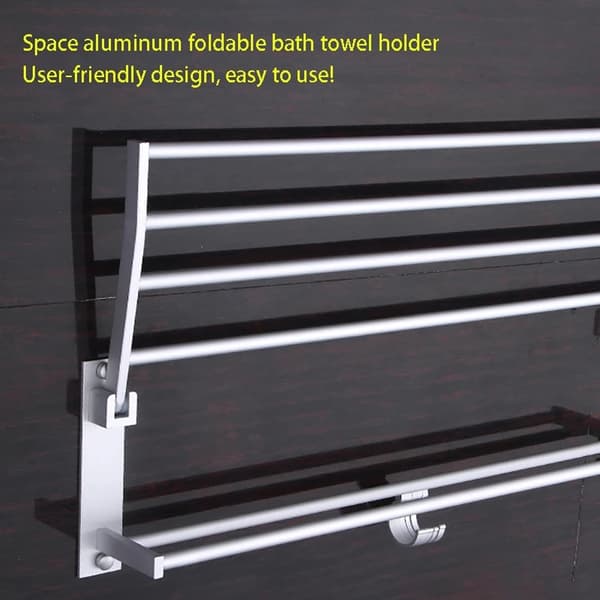 Foldbart Aluminium Brusehylde 5 Kroge 40cm Sølv