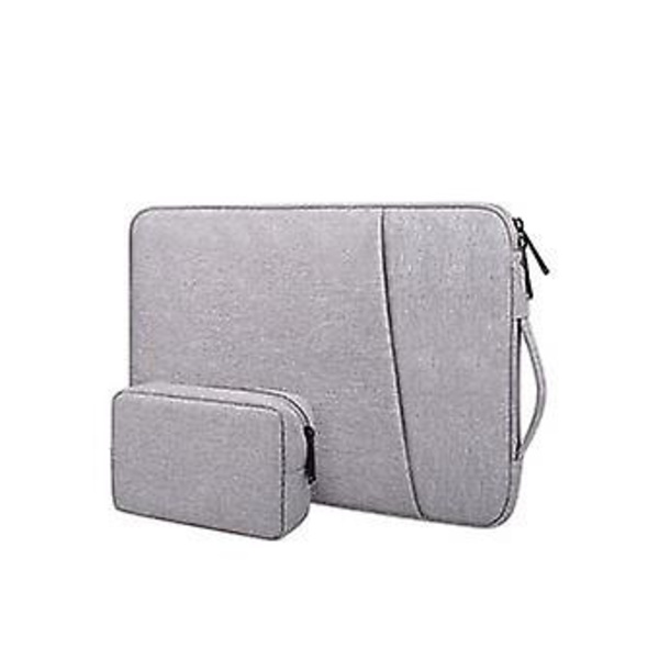 Laptoptaske Holdbar Vandtæt Med Adaptertaske 13.3&#39;&#39;| Grå | 345 X 245 X 25 Mm