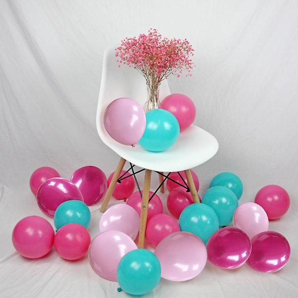 Mmtx balloner, blå hvid konfetti fødselsdags latex helium balloner til fødselsdag/bryllup/baby shower dekoration/forretning, pakke med 50 stk.