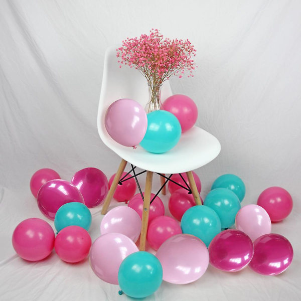 Mmtx ballonger, blå hvit konfetti bursdag lateks helium ballonger for bursdag/bryllup/babydusj dekorasjon/bedrift, pakke med 50 stk.