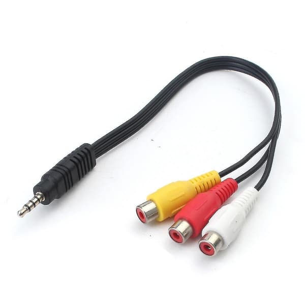 3,5 mm Mini AV Han Til 3 RCA Hun Audio Video Kabel Stereo Jack Adapter Ledning