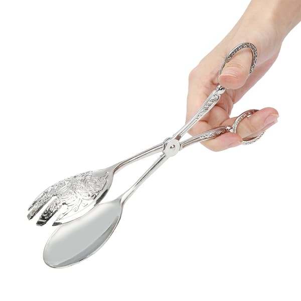 Zinklegering Halkfri Matklämma för Matlagning Bakning Bröd Silver