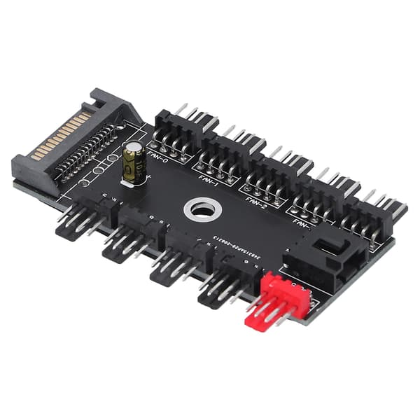 SATA Interface 10-vejs blæserhub hastighedsregulator 4Pin computertilbehør 12V