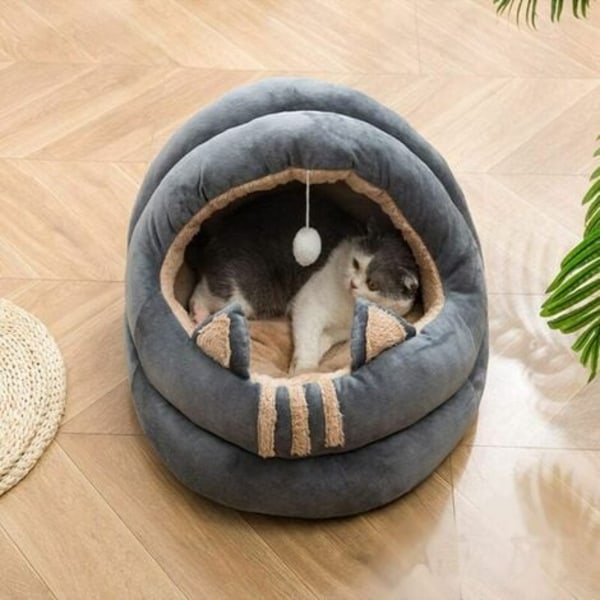 Cat House - Medium Size Nest - Passer for katter, kattunger, valper og valper - Myk og komfortabel seng for hele sesongen