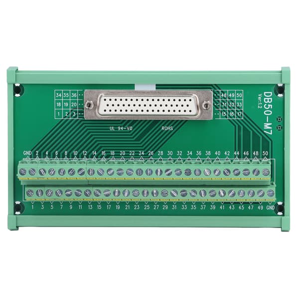 DB50 til Terminal Connector Adapter Plade PCB Board Lige Hun DC60V M7