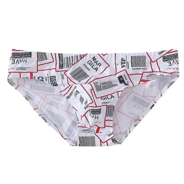 Män Vuxna Print Lågfärgade trosor Andas underkläder White 1XL