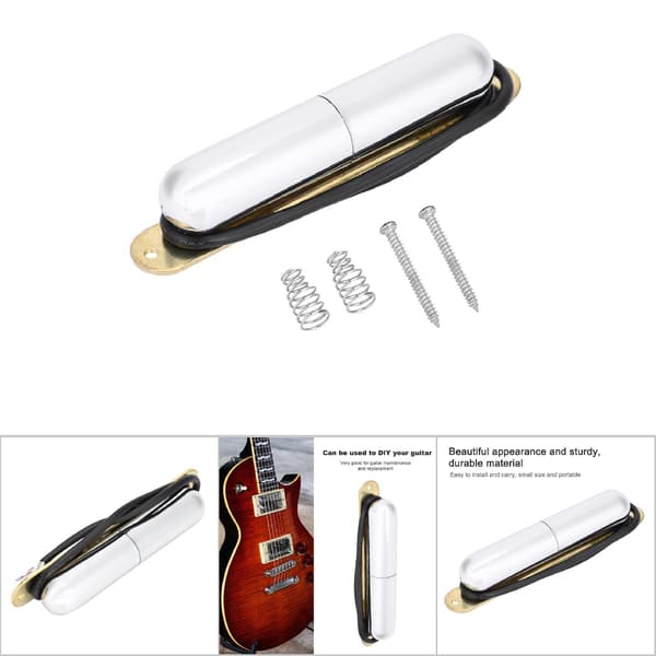 Alnico V Magnet Läppstiftsrör Single Coil Elgitarr Pickup Silver