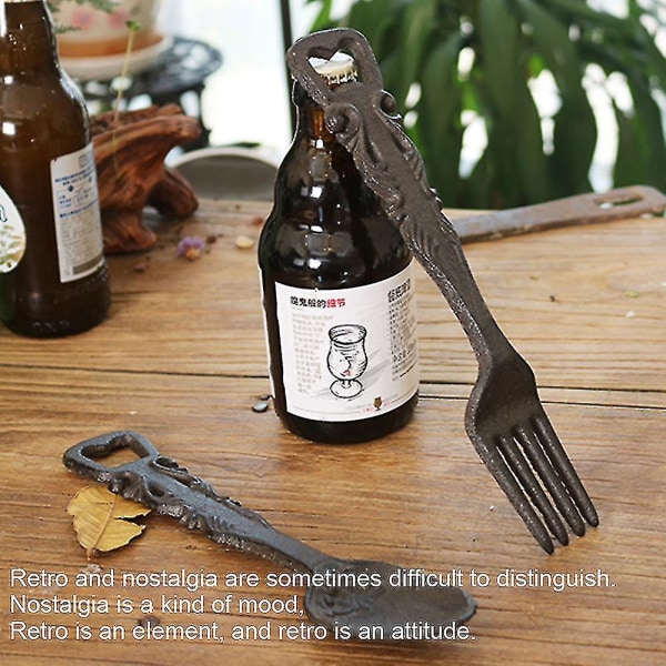 Retro Nostalginen valurautainen Craft Iron -olutpullonavaaja