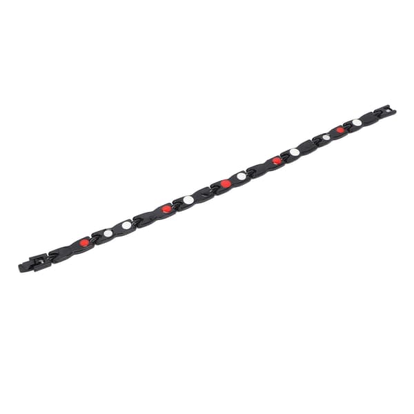 Magnetisk titanium stålarmbånd til kvinder, afslapning, balance, søvn, stilfulde smykker, sort