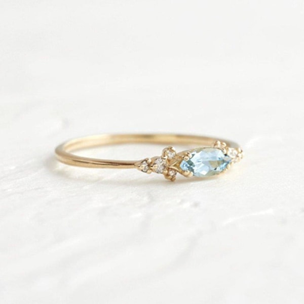 4st/ set Kvinnor Rhinestone Ring Mode Zirkon Blomma Legering Circlet Smycken Gift US 6