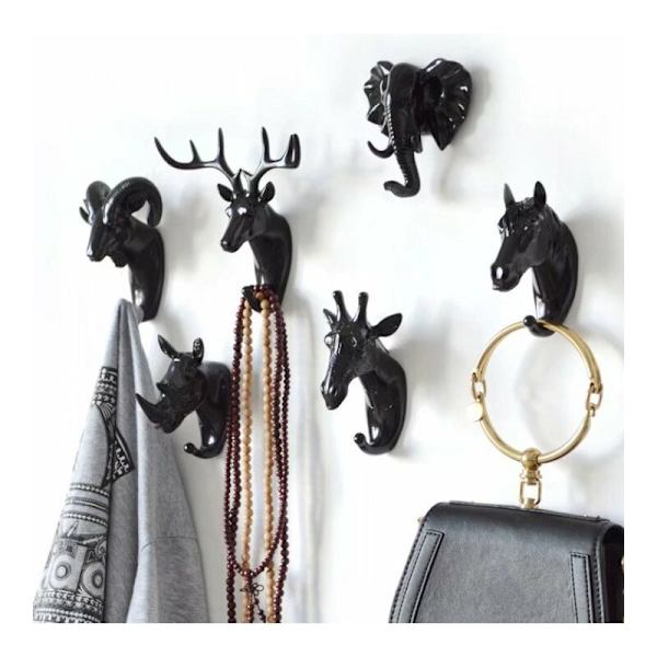 Black Horse Door Hook Seinään ripustettava avaimenperä Avaimenperä Kuisti avaimenperä ripustin oven koukku