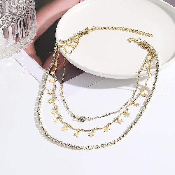 Halsband Flerlagers modesmycken B1910 N2303-06