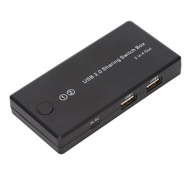 USB 2.0 Switch Selector 2 Ingång 4 Utgång Hög Kompatibilitet Dator Perifer Växeladapter