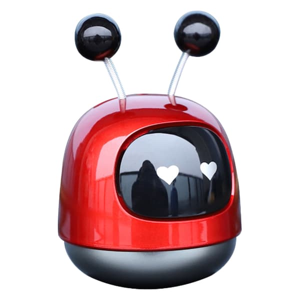 Robot Style Bil Luftudluftning Aroma Diffuser Solid Parfume Ornament Langvarigt Interiørtilbehør Rød