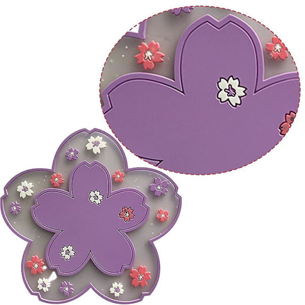 Søte rosa makrame-drinkunderlag, morsomme silikonunderlag for tresalongbord, koppmatte til blomsterbord
