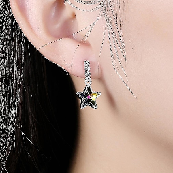 örhängen Swarovski Elements Star Crystal S925 örhängen för dagligt bruk