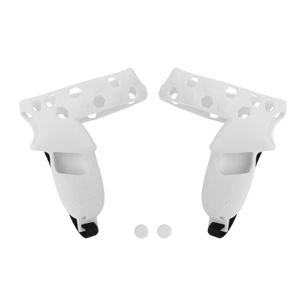 Silikon VR Controller Greppskydd Skyddande Hylsa Anti-Kast Handledsrem för Quest 2 Grå Vit