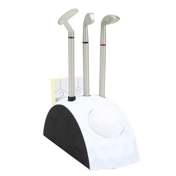 Pöytämallinen golf-putterikynäteline 3 kynällä