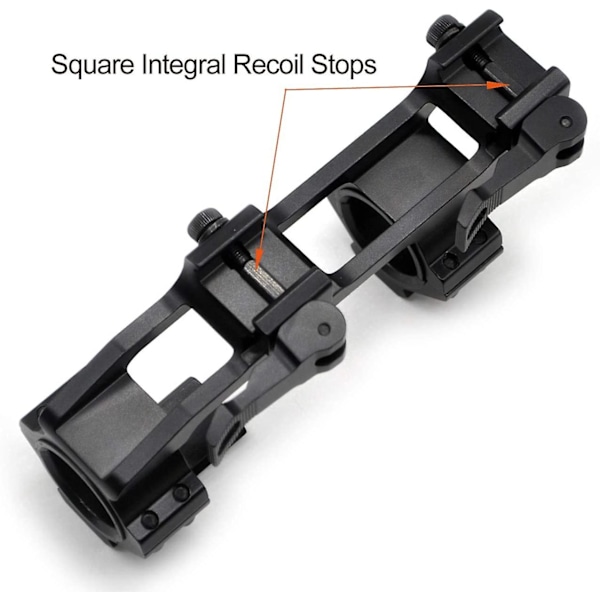 Tactical Scope-fäste med Picatinny-överdelar och bubbelnivå i 1 del 2&quot; Offset Qr/qd för Weaver/picatinny Rails Montering för 30 mm och 25 mm ring