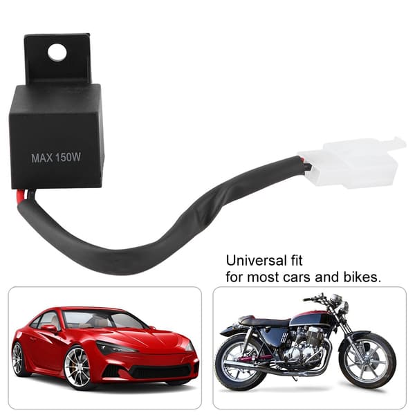 2-benet motorcykel LED blinkrelæ blinklys pære hyper flash fix LF1 S PIN