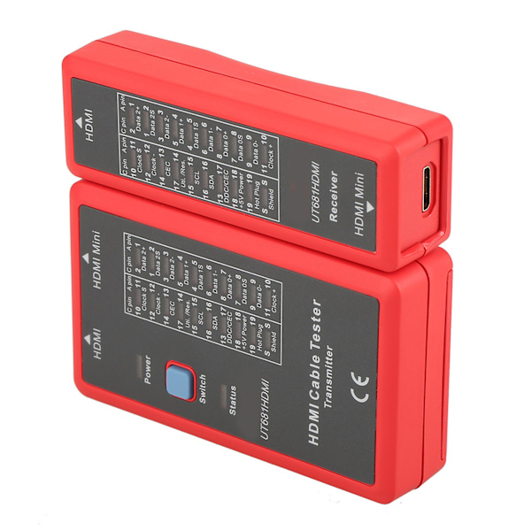 UT681 HDMI Mini HDMI Datakabel Tester - 20 LED-statusindikator
