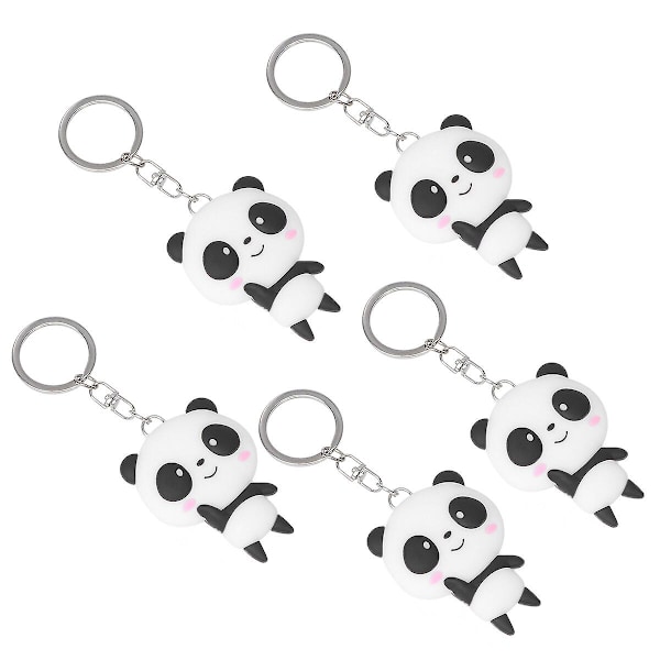 8 stk tegneserie nøkkelringer Panda nøkkelringer Kreative nøkkelanheng Fest favoriserer kreative gaver