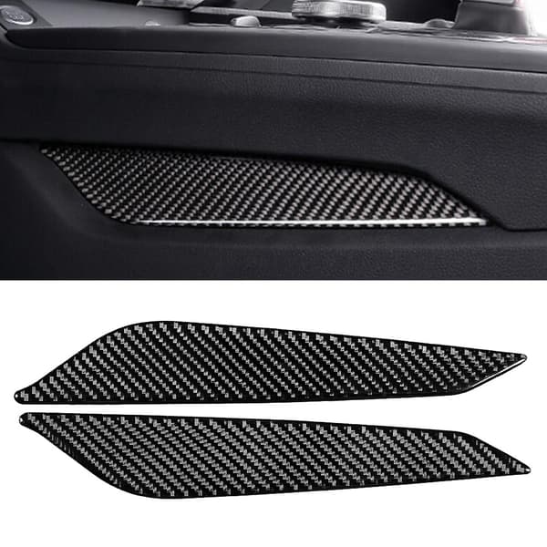 2 stk. Kulfiber Bil Center Konsol Gear Side Panel Trim Sticker til Audi A4 B9 2017 2019