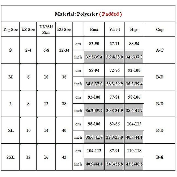 Naisten bikinisetti Pehmustetut set Push Up -uimapuku uimapuku Yellow Geometric M