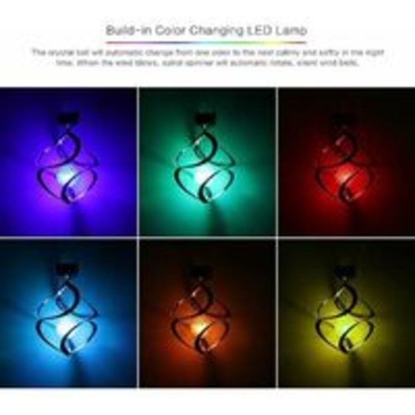 Solar Light, Hage Ornament Lamp Solcelledrevet krystallkulelampe Glitrende krystallkule Fargeskiftende hengende lampe