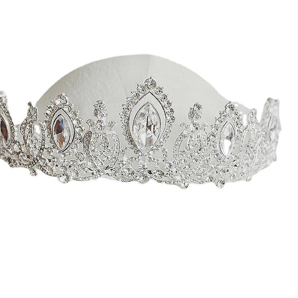 Krone Ornament Brude Bryllupstilbehør Simpel Legering Diamantbesat Brude galvaniseringskjole